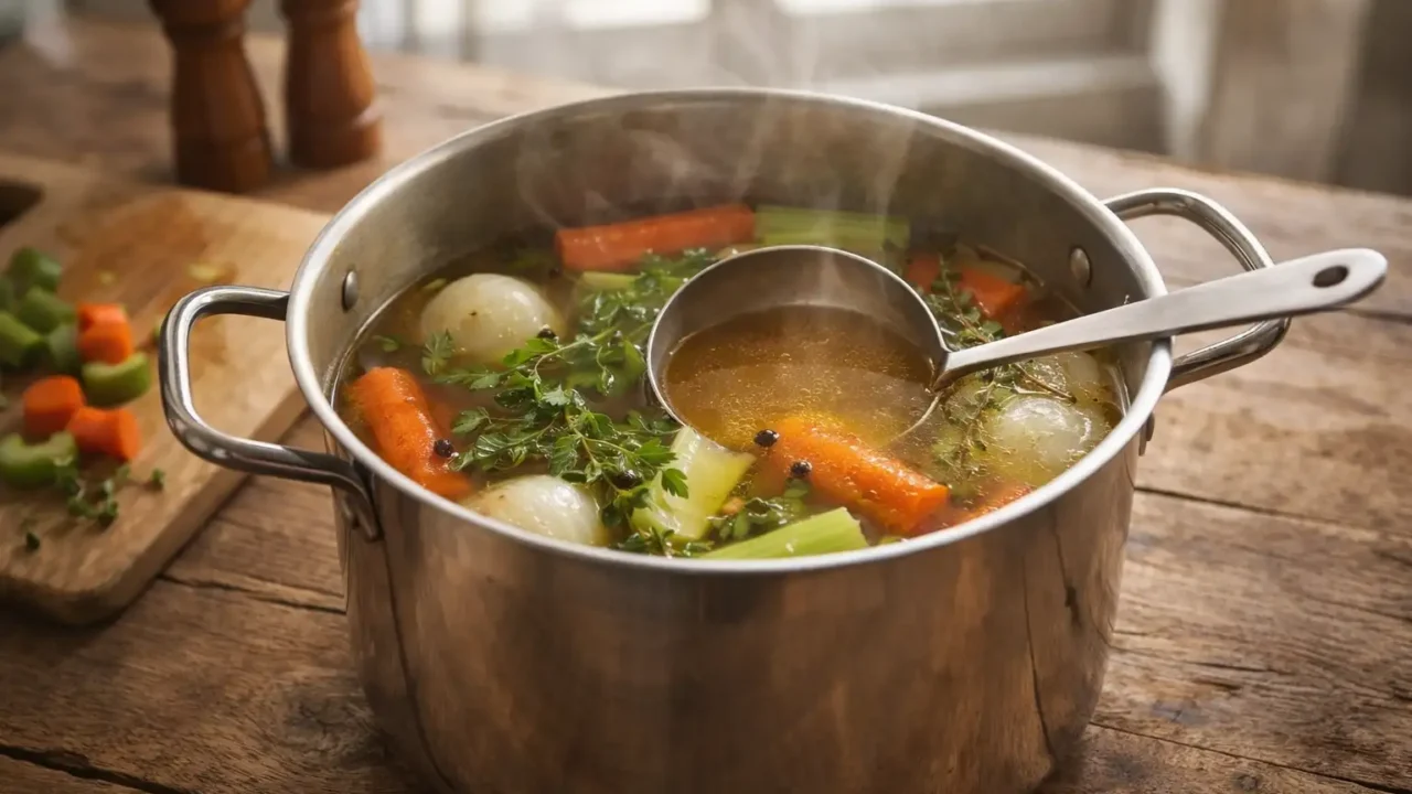 Brodo vegetale intenso: il soffritto che cambia tutto, secondo la ricetta della nonna