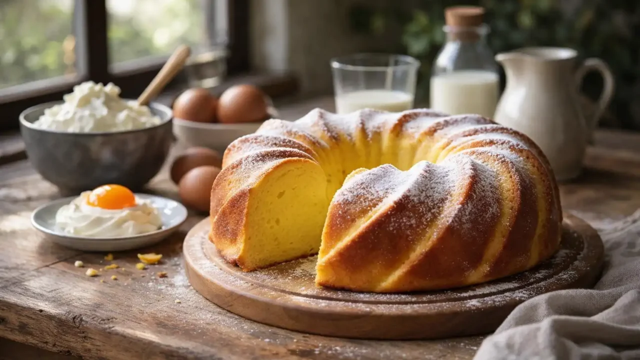 Ciambellone alla ricotta senza burro: sofficità garantita in 40 minuti