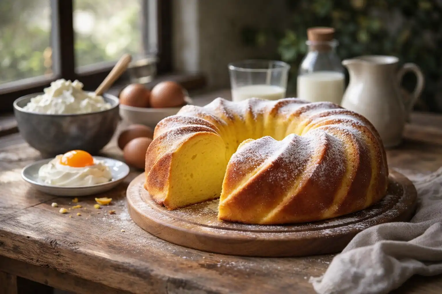 Ciambellone alla ricotta senza burro: sofficità garantita in 40 minuti