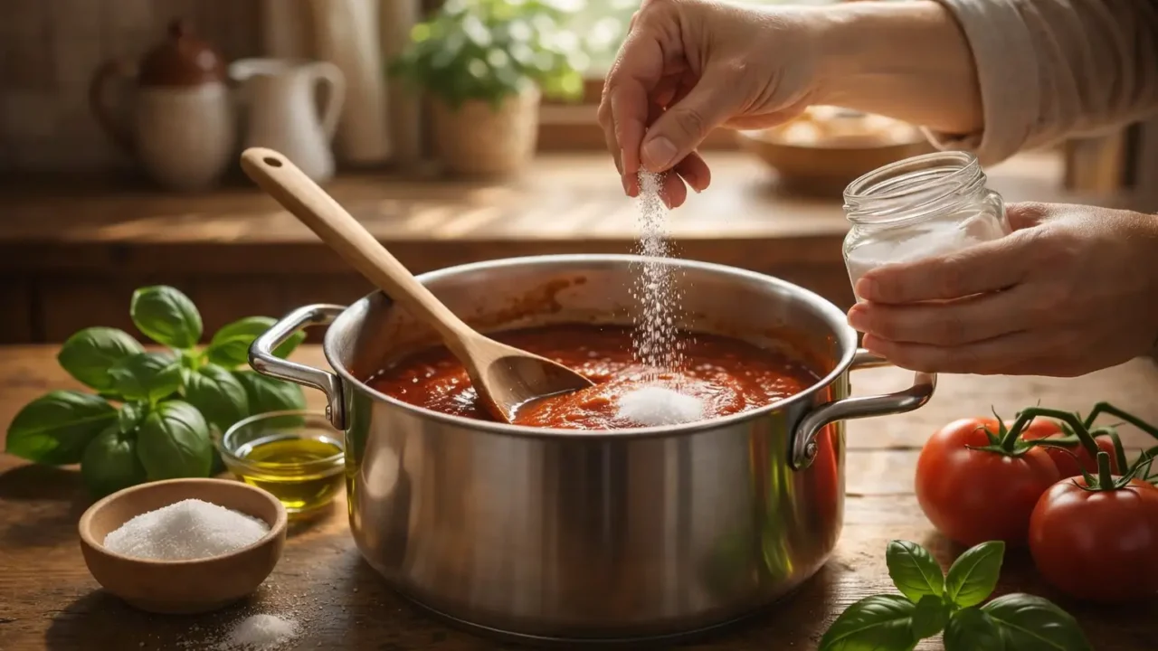Correggi l'acidità del sugo con il bicarbonato: il trucco che cambia tutto