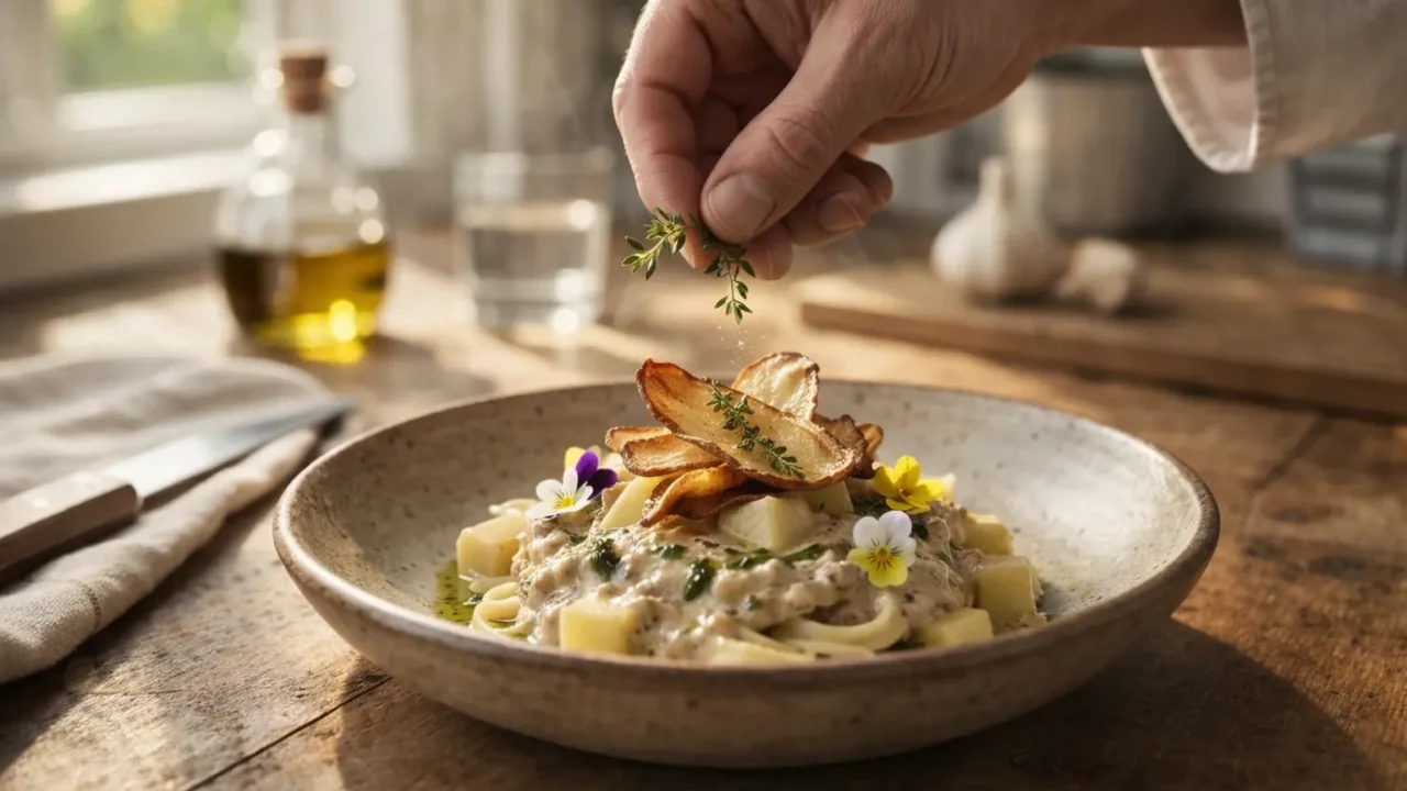 Pasta e patate cremosa: la ricetta di Cannavacciuolo con provola affumicata