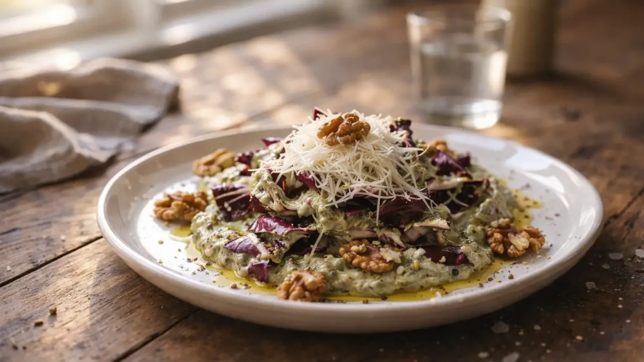 Pesto di radicchio e noci: il condimento invernale pronto in 5 minuti