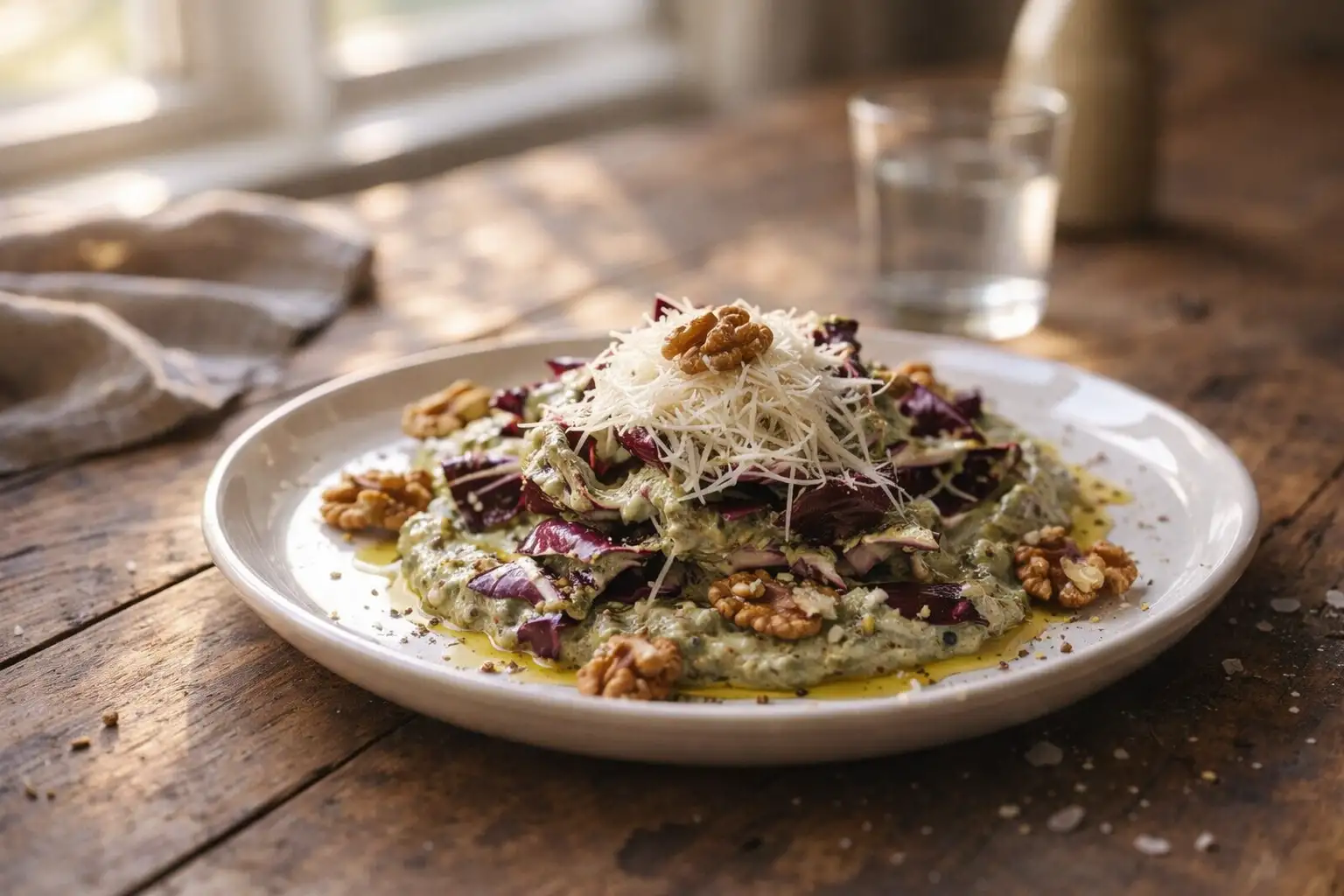 Pesto di radicchio e noci: il condimento invernale pronto in 5 minuti