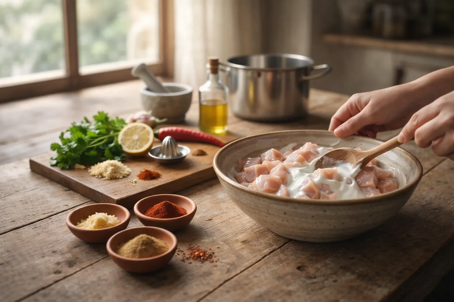 Pollo allo yogurt: come marinare e cuocere i bocconcini senza errori