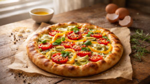 Torta salata peperoni e carciofi: pasta croccante e ripieno cremoso